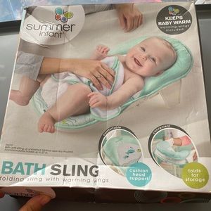 Summer infant bath, sling folding sling with warming wings